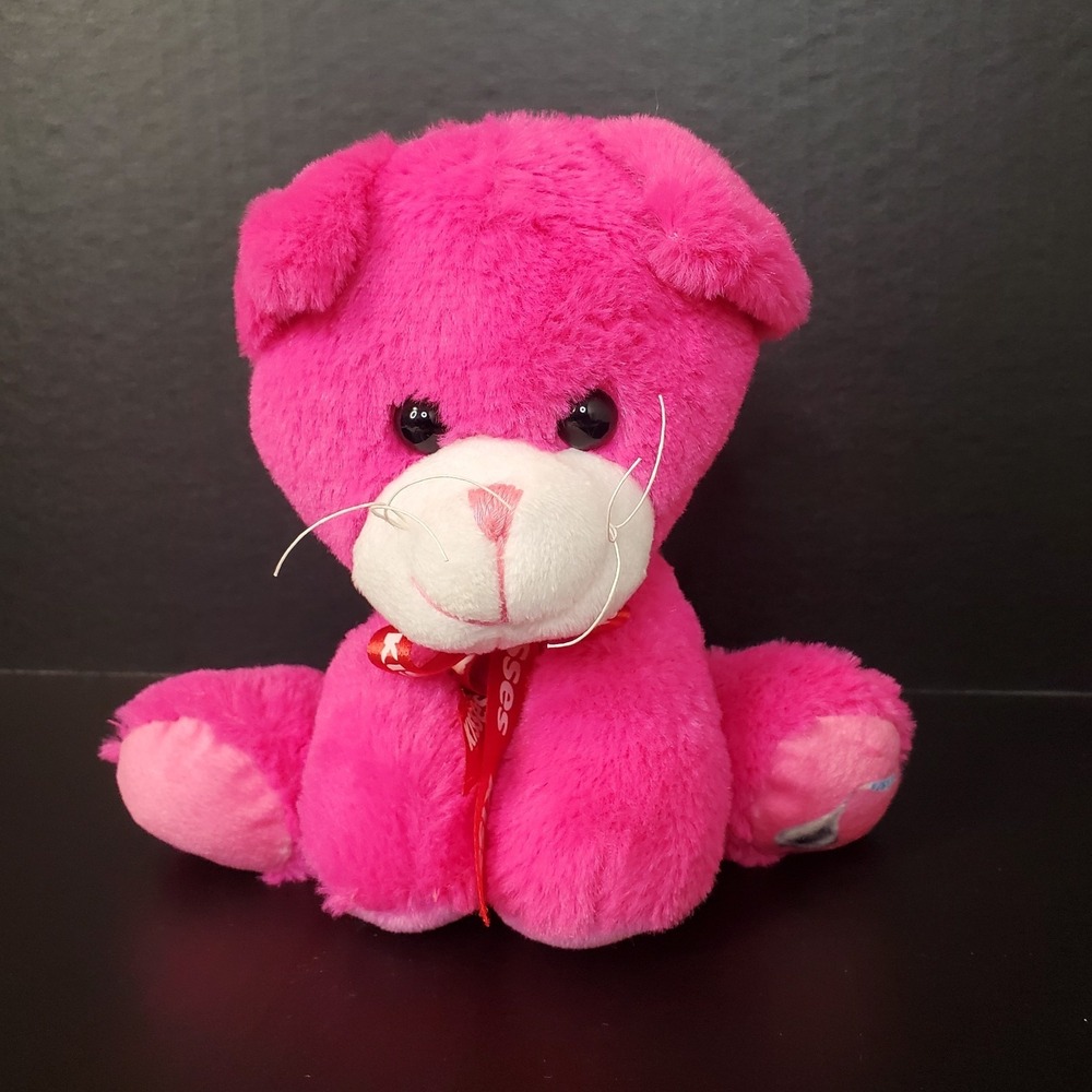 Galerie‎ Pink Cat Plush 7" Hershey's Kisses Valentine's Day Kitty Kiss On Foot